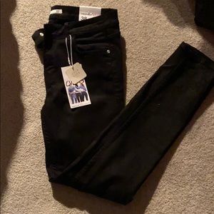 Cropped black jeans
